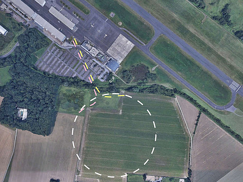Flightmission SkyCab VLOS on a map