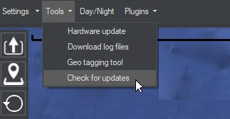 [Translate to englisch:] UAV software update GUI from Germandrones